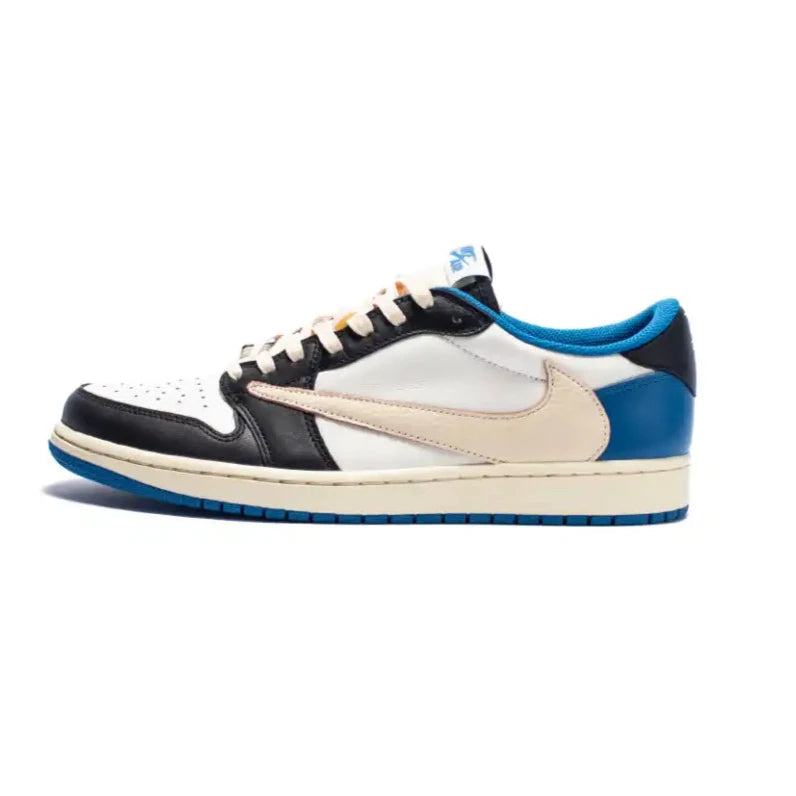 Tênis Air Jordan 1 Low Travis Scott - Azul/Branco/Preto "Fragment"