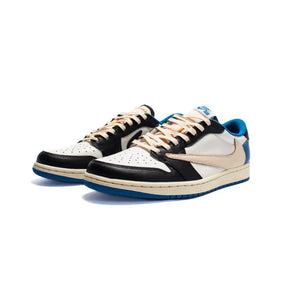 Tênis Air Jordan 1 Low Travis Scott - Azul/Branco/Preto "Fragment"