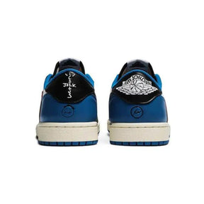 Tênis Air Jordan 1 Low Travis Scott - Azul/Branco/Preto "Fragment"