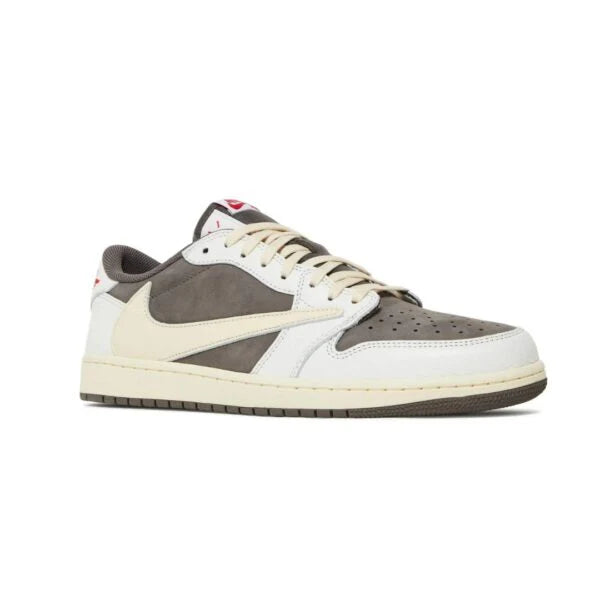 Tênis Air Jordan 1 Low Travis Scott - Marrom/Branco "Reverse Mocha"